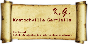 Kratochvilla Gabriella névjegykártya